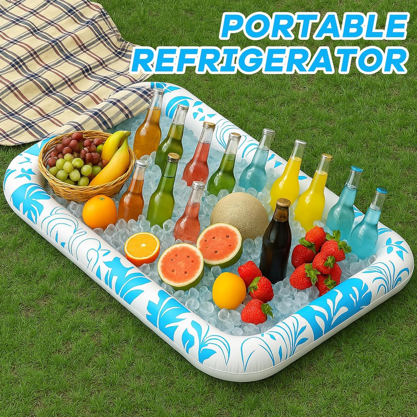 Thickened Inflatable PVC Mat | 120x58cm Portable Outdoor Pad | Multi-Purpose Water Play & Picnic Cushion