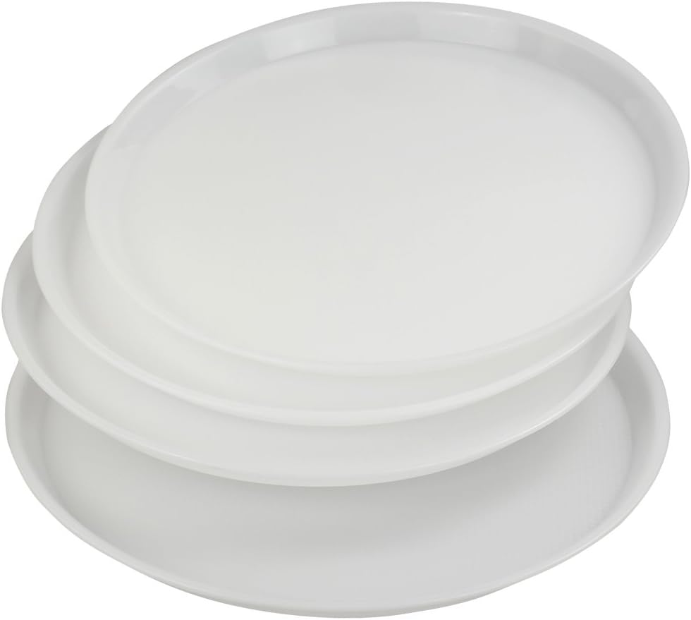 13.5-Inch Large Round Tray｜Minimalist Raised Edge｜Multi-Purpose Serving or Display Plate